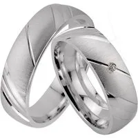 Trauringe123 Trauring Hochzeitsringe Verlobungsringe Trauringe Eheringe Partnerringe mit Zirkonia Stein, J70