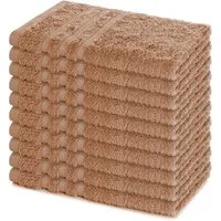 Lavea Gästehandtücher 30x50 cm, 10er Set Gästehandtuch, Elena-Frottee Handtuch, Gästetuch, (Set, 10-St), 500 g/m² Frottier, weich & saugstark, pflegeleicht