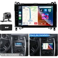 A-Sure 4+64GB Android 15 Carplay Für Mercedes-Benz Vito Viano W639 2006-2014 Autoradio (Digitalradio (DAB), FM, AM, 1280*800 IPS Screen/8-Core CPU)