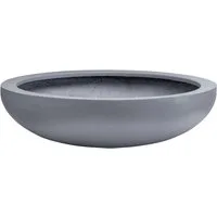 VIVANNO Pflanzschale Fiberglas PLANA Schale - Betongrau Beton-Design (1 St), 34x9 cm