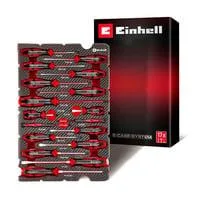 Schraubendreher-Set, in E-Case-Einleger, Werkzeug-Set schwarz/rot, 17-teilig