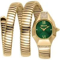 Just Cavalli Time Quarzuhr Signature Snake JC1L397M0045, Armbanduhr, Damenuhr, Edelstahlarmband, analog, Kristallsteine