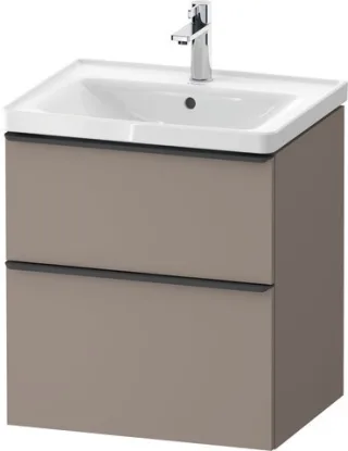 Duravit D-Neo Waschtischunterbau wandhängend Basalt Matt 584x452x625 mm - DE43590BD430000 DE43590BD430000