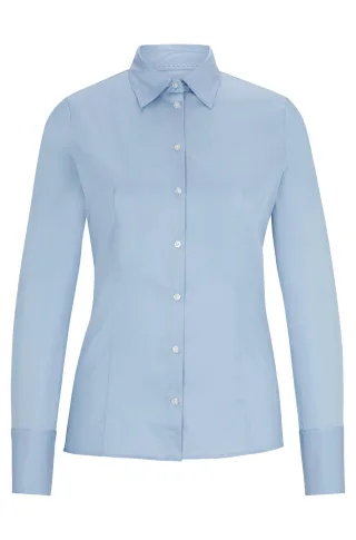 HUGO RED Womenswear - The Fitted Shirt light blue - Gr. - 38