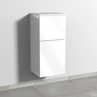 Sanipa 3way Mittelschrank mit 1 Tür und 1 Auszug, Weiß-Glanz, SF12978 SF12978