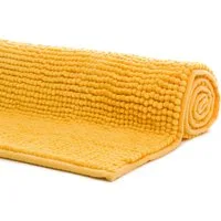 liebling Badematte, Fußbodenheizung geeignet, Polyester, rechteckig, Antirutsch-Beschichtung, sehr Saugfähig, Größe: 50x70 cm, gelb