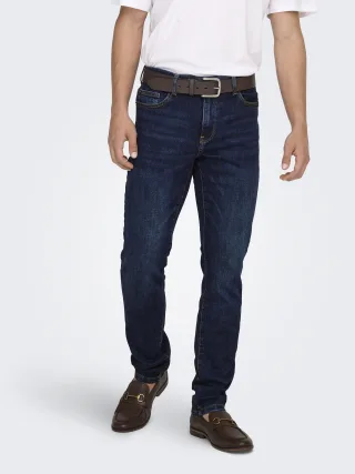 ONLY&SONS - ONSLOOM SLIM DB 6749 MAT DNM NOOS Dark Blue Denim - Gr. - 34