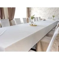texpot Tischdecke Tafeltuch Atlaskante Breite 160 cm Damast weiß Baumwolle (1-tlg)