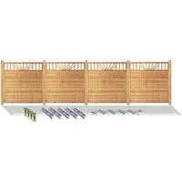 KONIFERA Sichtschutzelement FRISCO, (Komplettset inkl. Zubehör), sonniges Design, verschiedene Längen