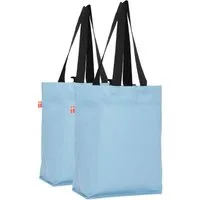 BIKEZAC Shopper Wiederverwertbarer Fahrrad EINKAUFS-Tasche Einkaufstasche mit Clip on (Fahrradeinkaufstasche wasserdicht Gepäckträger Einkaufswagen)