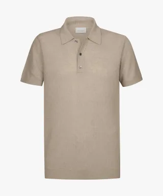 Profuomo - Beige Leinen-Baumwoll-Polo beige - Gr. - XXL