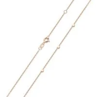 Materia Collierkettchen Damen Rosegold Herzen Romantik filigran CO-35, Sterlingsilber, rosevergoldet