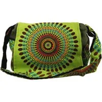 Guru-Shop Schultertasche Schultertasche, Hippie Tasche, Goa Tasche - grün