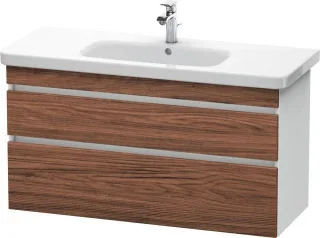 Duravit DuraStyle Waschtischunterbau wandhängend Nussbaum dunkel & Weiß Matt 1130x448x610 mm - DS649 DS649502118