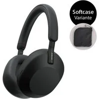 Sony WH1000XM5 Over-Ear-Kopfhörer (Freisprechfunktion, Hi-Res, Multi-Point-Verbindung, Noise-Cancelling, Rauschunterdrückung, Sprachsteuerung, Alexa, Google Assistant, A2DP Bluetooth, Bluetooth, HFP, HSP, AVRCP Bluetooth, inkl. Leichter Schutzhülle (
