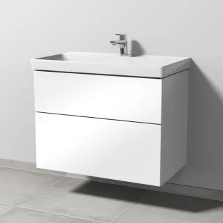 Sanipa 3way Waschtischunterbau zu Villeroy & Boch Avento Waschtisch mit 2 Auszügen, Weiß-Glanz SF62378