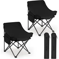 SUNULA Campingstuhl Campingstuhl Faltbar Angelstuhl Klappsessel mit Tragetasche für Garten (2 St), Klappstuhl Gartenstuhl bis zu 100 kg