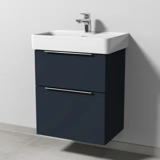 Sanipa 3way Waschtischunterbau zu Laufen Pro S Waschtisch mit 2 Auszügen, Marine-Matt UP7851R