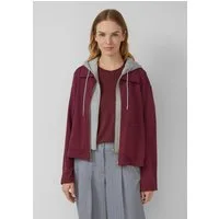 s.Oliver Sweatjacke Sweatshirt Scuba-Sweatjacke mit herausnehmbarem Einsatz