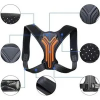 Sport-Knight® Rückenstabilisator Rückentrainer, Haltungskorrektur, anpassbar, verstärktes Rückenpolster
