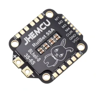 30.5x30.5mm JHEMCU RuiBet 55A BLHELI_S Dshot600 3-6S 4in1 Brushless ESC for DIY RC Drone FPV Racing