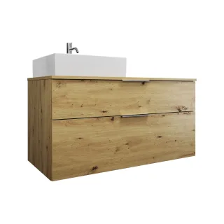 Burgbad Keramik Waschtisch-Set Eqio Eiche Dekor Urban/Alpinweiss, SGUQ120LF5662C0001 SGUQ120LF5662C0001