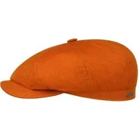 Stetson Schiebermütze Hatteras mit feinem Fischgrät-Muster 100% Leinen