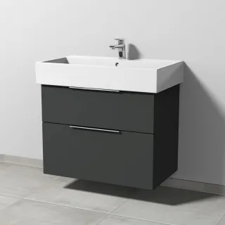 Sanipa 3way Waschtischunterbau zu Duravit Vero Air Waschtisch mit 2 Auszügen, Graphit-Matt UP4341B