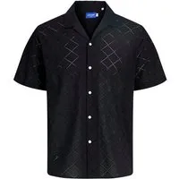 Jack & Jones Kurzarmhemd Modisches kurzärmeliges Design mit Lochmuster JORSUMMER LUKE ANGLAISE RESORT SHIRT SS