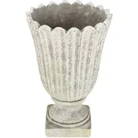 Florists Products Übertopf Übertopf Antik Steinguss Grau Ø20 H30,5 Deko Vintage