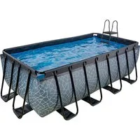 EXIT Framepool (Set, 3-tlg), BxLxH: 200x400x122 cm, mit Kartuschenfilter und Sicherheitsleiter