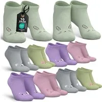 MEDOLY Sneakersocken für Kinder (10 Paar) Socken Mädchen & Jungen, aus 72% Baumwolle - ohne einschneidenden Bund