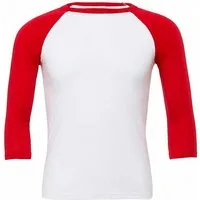 Bella + Canvas Langarmshirt Herren 3 / 4 Sleeve Baseball T-Shirt