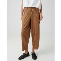 OPUS Lederhose MYHA BARREL VELOURS City Pants mit Komfortbund authentische Teilungsnähte