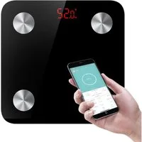 Zedelmaier Personenwaage Badezimmerwaage Badwaage 180kg, D=100g, set, NHFG261RB, körperfettwaage,digitale personenwaagen körperwaage