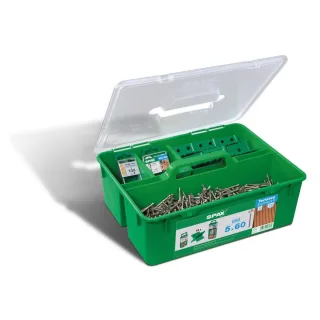 SPAX Green Box Terrasse A2 Zylinderkopf T-Star Plus T25 Fixiergewinde Cut, 850 Stück - 5000009030009