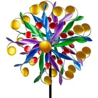 formano Gartenfigur formano Windrad Farbkreise Garten Metall bunt Windspiel 30 /123cm