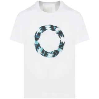 ubergroses weises T-Shirt mit rundem Logo von Givenchy