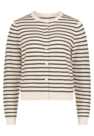 Betty & Co - Strick-Cardigan Weiß/Schwarz - Gr. - 36