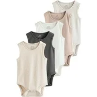 Next Body 5er-Pack Baby Träger-Bodysuits aus 100 % Baumwolle (5-tlg)