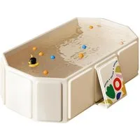 TUWENA Babybadewanne Faltbare Badewanne für Kinder,Integrierte Badewanne mit Ablassschraube, Tragbare Badewanne, Kinderschwimmbecken Für DraußEn Für 0-8 Jahre