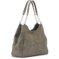 Vivance Schultertasche Henkeltasche, Damentasche, Shopper, Einkaufstasche, Handtasche, mit silberfarbenen Ketten-Details VEGAN