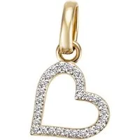 Firetti Kettenanhänger Schmuck Geschenk Silber 925 Halsschmuck Anhänger Herz "LIEBE", mit Zirkonia (synth)