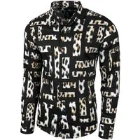 Baxboy Langarmhemd Baxboy Herren Hemd Freizeitshemd Langarm Blumen Casual Shirt