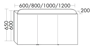 Burgbad Sp.-Schr.b:meL.HGL 600x1200x195 Sandorange Hochglanz, SGUE120LF6476 SGUE120LF6476