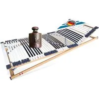 Lattenrost Lattenrost, 44 Leisten, stabil, MONTIERT bis 300 KG belastbar, Matratzen Perfekt, Kopfteil manuell verstellbar, Fußteil manuell verstellbar, Montiert Made in Germany, 100% Buchenholz 7 Zonen Lattenrost individueller Härtegradanpassung