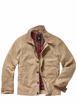 Mey & Edlich Herren Werk-Joppe Beige 100 % Baumwolle