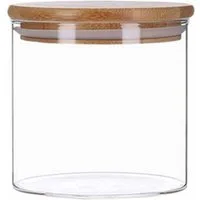 TP Vorratsglas mit Bambusdeckel, luftdicht, stapelbar Spülmaschinenfest und Mottensic