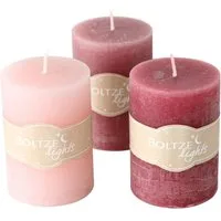 BOLTZE Duftkerze Classic Stumpenkerze sortiert rosa 10cm