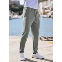 John Devin Jogger Pants Jogg Pants, Schlupfhose Umschlag am Beinabschluss, aus elastischer Piqué-Qualität